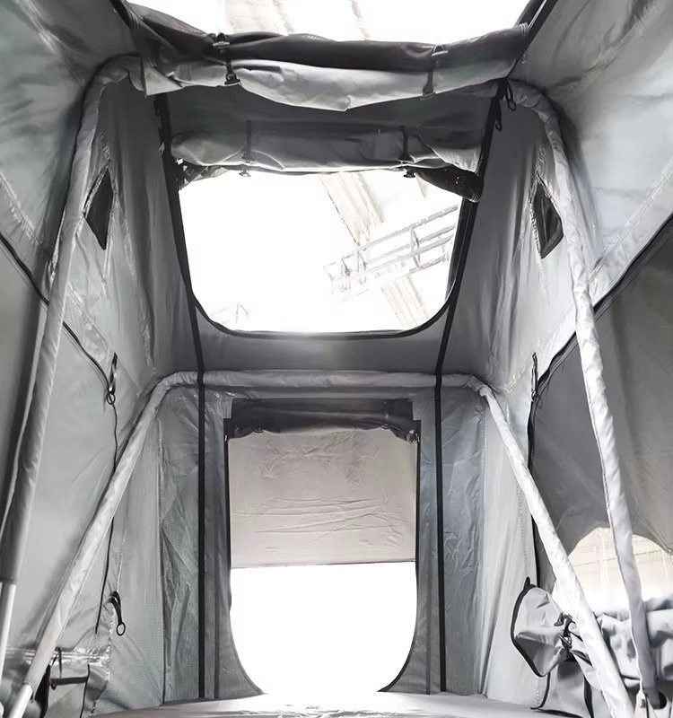 Spacious Rooftop Tent Interior with Ventilation