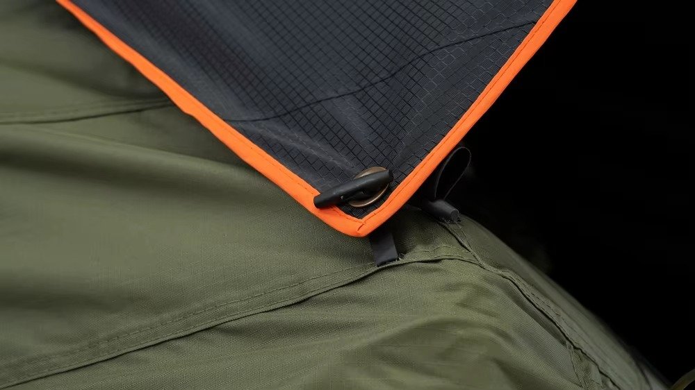 Reinforced Tent Fabric Fastening Detail
