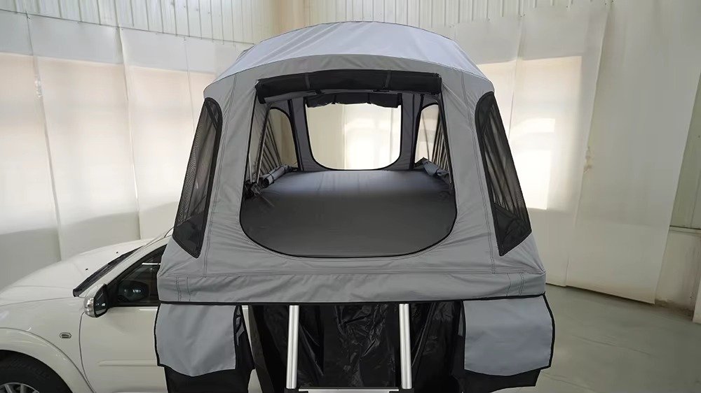 Spacious Rooftop Tent Interior with Mesh Windows