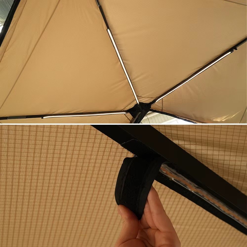 LED Light 270° Car Side Awning for Outdoor Camping
