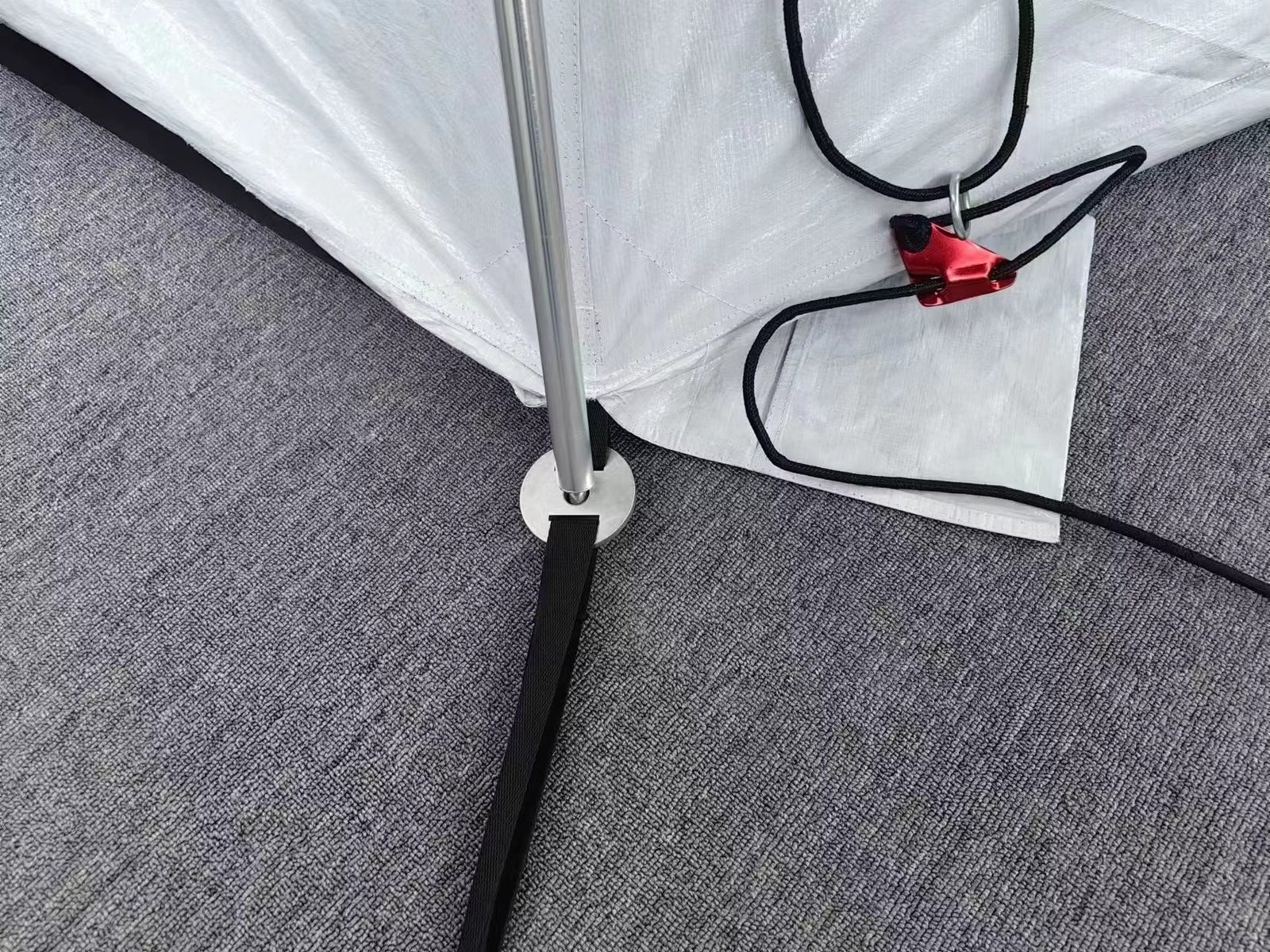 Tent Guyline and Pole Anchor Connection