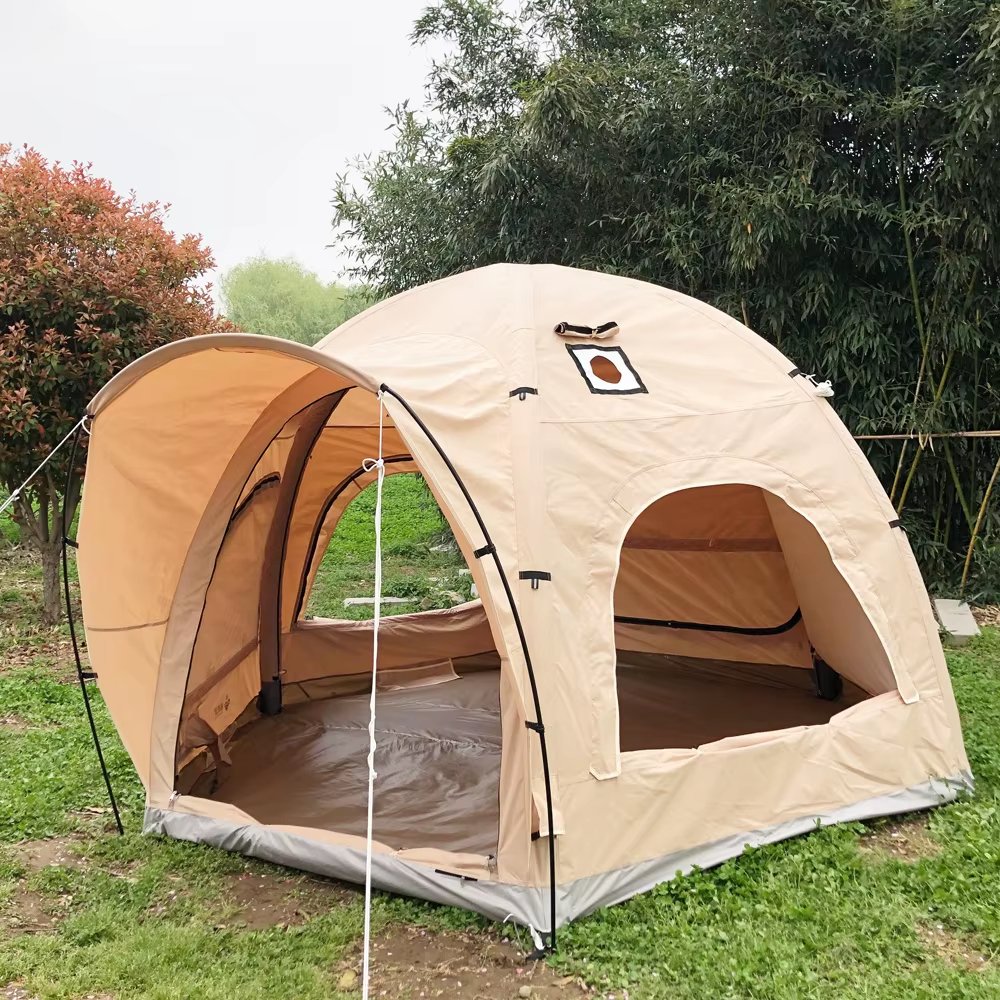 Luxury Waterproof Canvas Inflatable Air Dome Tent for Family Camping