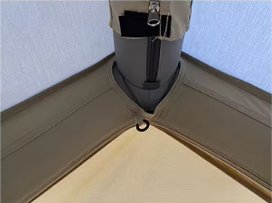 Interior Roof Hook Detail on Beige Inflatable Tent