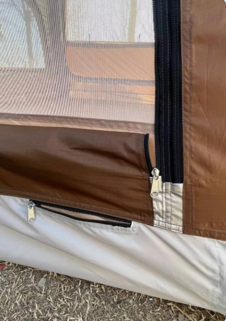 Tent Mesh Window and Zipper Detail