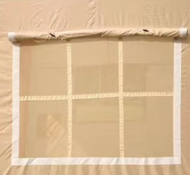 Inflatable Glamping Tent Mesh Window Detail