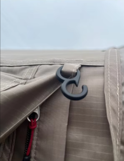 Tent Fabric Attachment Hook Detail