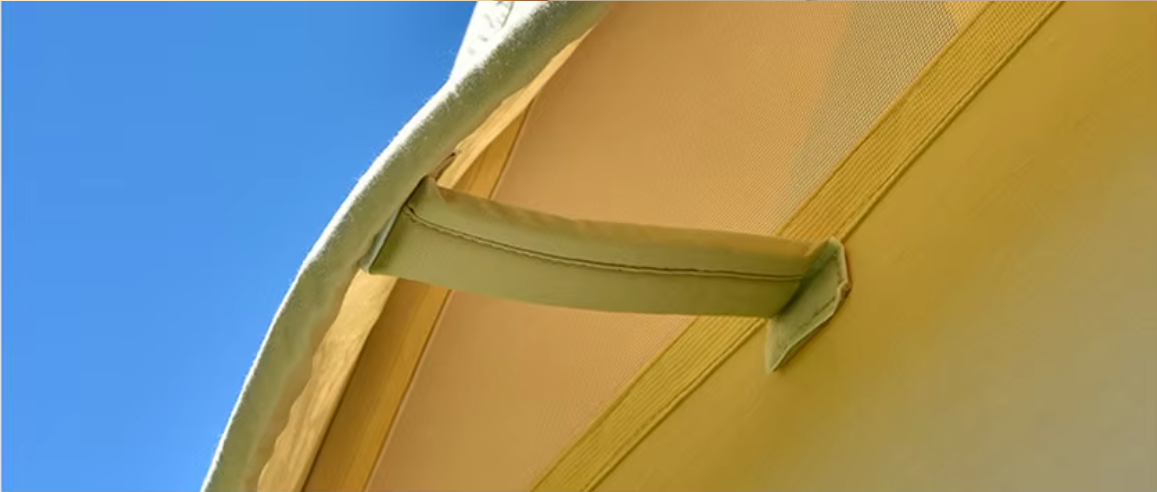 Inflatable Tent Roof Support Strap Detail
