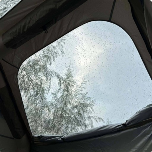 Tent Clear Window Rain Detail