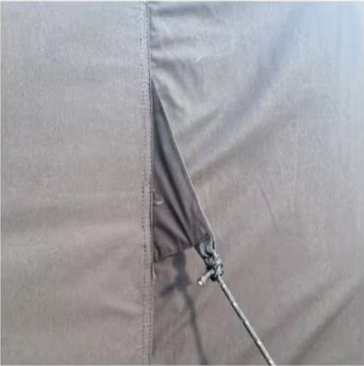 Tent Fabric Guyline Attachment Detail