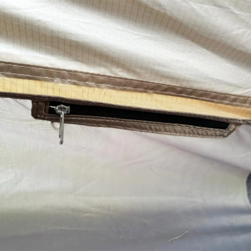 Tent Fabric Zippered Opening Detail