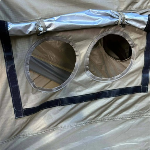 Tent Wall with Double Circular Openings